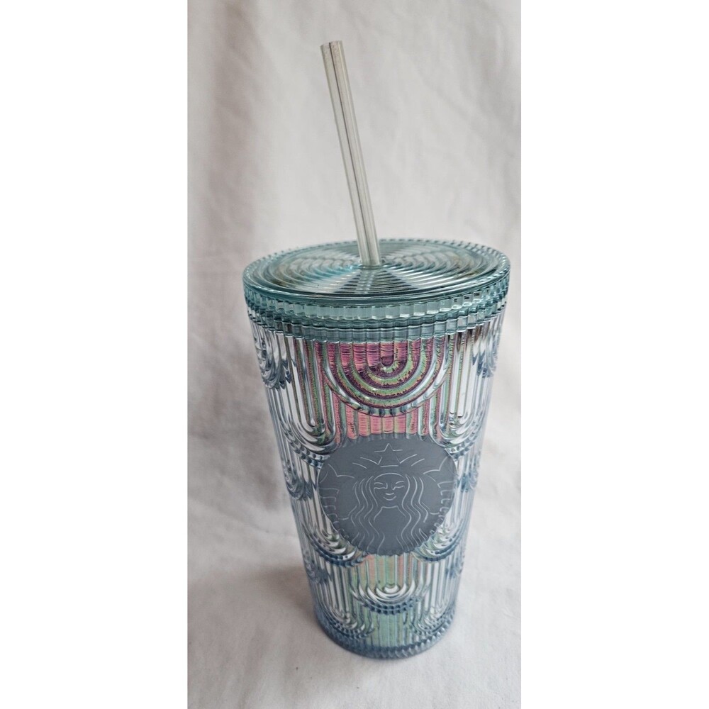 Starbucks 2022 Mermaid Iridescent Siren Scale Wave Cup Tumbler 16oz